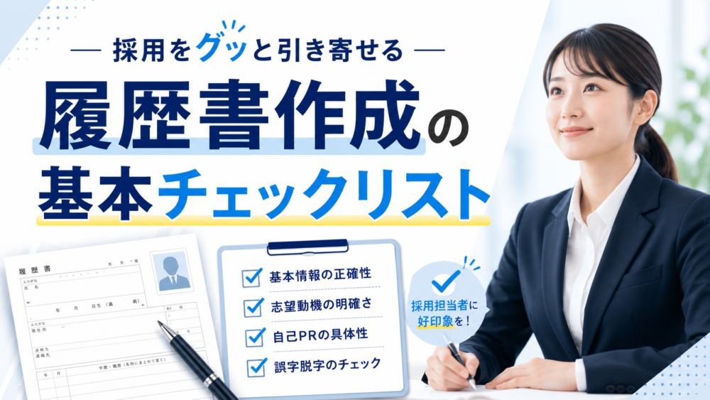 採用をグッと引き寄せる-履歴書作成の基本チェックリスト
